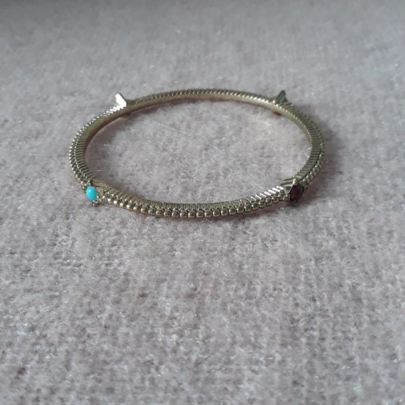 Pair of RJ Graziano CN Stacking Bracelets, Gold w/Coloured Stones - Picture 7 of 7